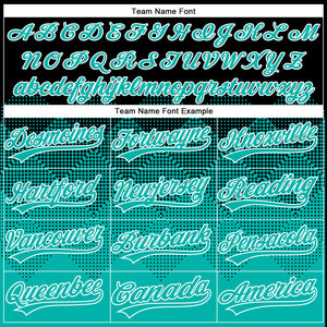Custom Black Aqua-White 3D Gradient Square Shape Two-Button Unisex Softball Jersey