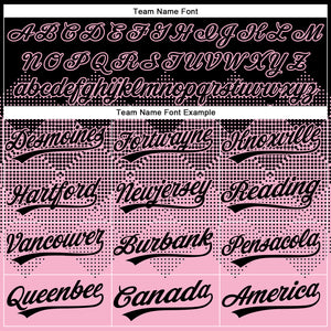 Custom Black Light Pink 3D Gradient Square Shape Two-Button Unisex Softball Jersey