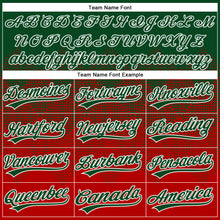 Charger l&#39;image dans la galerie, Custom Green Red-White 3D Gradient Square Shape Two-Button Unisex Softball Jersey
