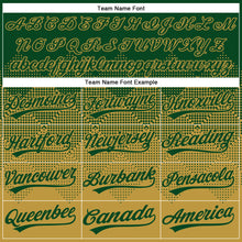 Charger l&#39;image dans la galerie, Custom Green Old Gold 3D Gradient Square Shape Two-Button Unisex Softball Jersey
