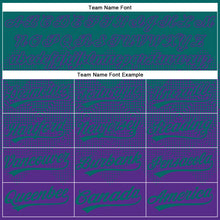 Загрузить изображение в средство просмотра галереи, Custom Teal Purple 3D Gradient Square Shape Two-Button Unisex Softball Jersey
