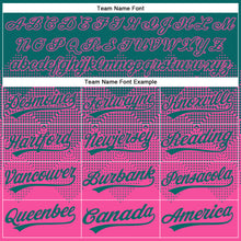 Загрузить изображение в средство просмотра галереи, Custom Teal Pink 3D Gradient Square Shape Two-Button Unisex Softball Jersey
