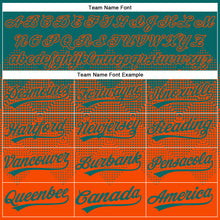 Загрузить изображение в средство просмотра галереи, Custom Teal Orange 3D Gradient Square Shape Two-Button Unisex Softball Jersey
