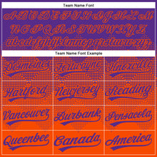 Laden Sie das Bild in den Galerie-Viewer, Custom Purple Orange 3D Gradient Square Shape Two-Button Unisex Softball Jersey
