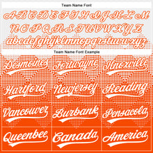 Load image into Gallery viewer, Custom White Orange 3D Gradient Square Shape Two-Button Unisex Softball Jersey
