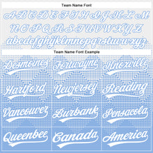 Laden Sie das Bild in den Galerie-Viewer, Custom White Light Blue 3D Gradient Square Shape Two-Button Unisex Softball Jersey
