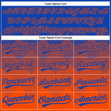 Charger l&#39;image dans la galerie, Custom Thunder Blue Orange 3D Gradient Square Shape Two-Button Unisex Softball Jersey

