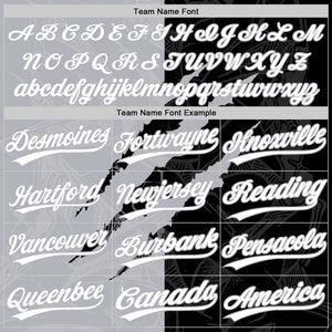 Custom Graffiti Pattern White Black-Gray 3D Scratch Two-Button Unisex Softball Jersey