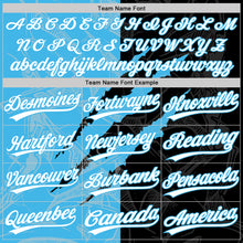 Загрузить изображение в средство просмотра галереи, Custom Graffiti Pattern White Black-Sky Blue 3D Scratch Two-Button Unisex Softball Jersey
