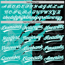 Загрузить изображение в средство просмотра галереи, Custom Graffiti Pattern White Black-Aqua 3D Scratch Two-Button Unisex Softball Jersey
