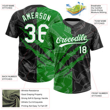 Загрузить изображение в средство просмотра галереи, Custom Graffiti Pattern White Black-Grass Green 3D Scratch Two-Button Unisex Softball Jersey
