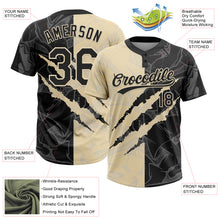 Загрузить изображение в средство просмотра галереи, Custom Graffiti Pattern Black-Cream 3D Scratch Two-Button Unisex Softball Jersey
