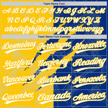Загрузить изображение в средство просмотра галереи, Custom Graffiti Pattern White Royal-Yellow 3D Scratch Two-Button Unisex Softball Jersey
