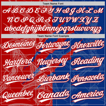 Загрузить изображение в средство просмотра галереи, Custom Graffiti Pattern White Royal-Red 3D Scratch Two-Button Unisex Softball Jersey
