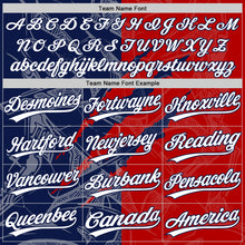 Загрузить изображение в средство просмотра галереи, Custom Graffiti Pattern White Red-Navy 3D Scratch Two-Button Unisex Softball Jersey
