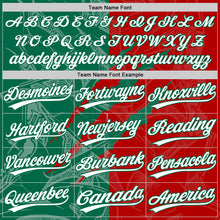 Загрузить изображение в средство просмотра галереи, Custom Graffiti Pattern White Red-Kelly Green 3D Scratch Two-Button Unisex Softball Jersey
