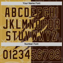 Загрузить изображение в средство просмотра галереи, Custom Graffiti Pattern Brown-Old Gold 3D Scratch Two-Button Unisex Softball Jersey
