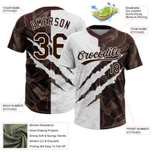 Загрузить изображение в средство просмотра галереи, Custom Graffiti Pattern Brown-White 3D Scratch Two-Button Unisex Softball Jersey
