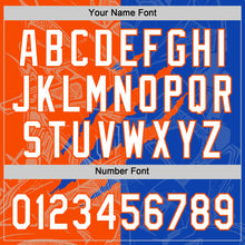 Загрузить изображение в средство просмотра галереи, Custom Graffiti Pattern White Thunder Blue-Orange 3D Scratch Two-Button Unisex Softball Jersey
