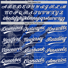 Загрузить изображение в средство просмотра галереи, Custom Graffiti Pattern White Thunder Blue-Navy 3D Scratch Two-Button Unisex Softball Jersey
