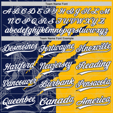 Загрузить изображение в средство просмотра галереи, Custom Graffiti Pattern White Gold-Navy 3D Scratch Two-Button Unisex Softball Jersey
