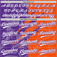 Загрузить изображение в средство просмотра галереи, Custom Graffiti Pattern White Orange-Purple 3D Scratch Two-Button Unisex Softball Jersey
