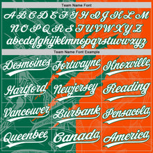 Загрузить изображение в средство просмотра галереи, Custom Graffiti Pattern White Orange-Kelly Green 3D Scratch Two-Button Unisex Softball Jersey
