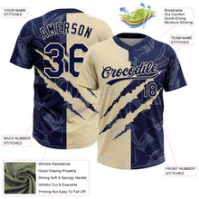 Загрузить изображение в средство просмотра галереи, Custom Graffiti Pattern Navy-Cream 3D Scratch Two-Button Unisex Softball Jersey
