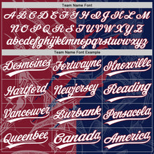 Загрузить изображение в средство просмотра галереи, Custom Graffiti Pattern White Navy-Crimson 3D Scratch Two-Button Unisex Softball Jersey

