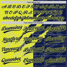 Загрузить изображение в средство просмотра галереи, Custom Graffiti Pattern Navy-Neon Yellow 3D Scratch Two-Button Unisex Softball Jersey
