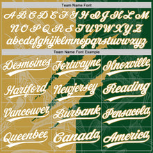 Загрузить изображение в средство просмотра галереи, Custom Graffiti Pattern White Green-Old Gold 3D Scratch Two-Button Unisex Softball Jersey
