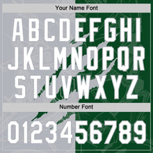 Загрузить изображение в средство просмотра галереи, Custom Graffiti Pattern White Green-Gray 3D Scratch Two-Button Unisex Softball Jersey
