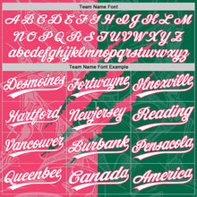 Загрузить изображение в средство просмотра галереи, Custom Graffiti Pattern White Kelly Green-Neon Pink 3D Scratch Two-Button Unisex Softball Jersey
