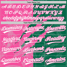 Загрузить изображение в средство просмотра галереи, Custom Graffiti Pattern White Kelly Green-Pink 3D Scratch Two-Button Unisex Softball Jersey
