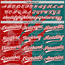 Загрузить изображение в средство просмотра галереи, Custom Graffiti Pattern White Teal-Red 3D Scratch Two-Button Unisex Softball Jersey
