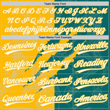 Загрузить изображение в средство просмотра галереи, Custom Graffiti Pattern White Teal-Gold 3D Scratch Two-Button Unisex Softball Jersey
