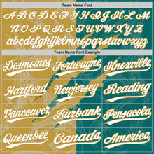 Загрузить изображение в средство просмотра галереи, Custom Graffiti Pattern White Teal-Old Gold 3D Scratch Two-Button Unisex Softball Jersey
