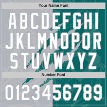 Загрузить изображение в средство просмотра галереи, Custom Graffiti Pattern White Teal-Gray 3D Scratch Two-Button Unisex Softball Jersey
