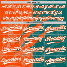 Загрузить изображение в средство просмотра галереи, Custom Graffiti Pattern White Teal-Orange 3D Scratch Two-Button Unisex Softball Jersey

