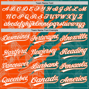 Custom Graffiti Pattern White Teal-Orange 3D Scratch Two-Button Unisex Softball Jersey