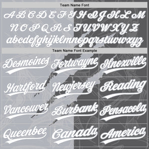 Custom Graffiti Pattern White Steel Gray-Gray 3D Scratch Two-Button Unisex Softball Jersey