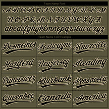 Загрузить изображение в средство просмотра галереи, Custom Olive Black-Cream Salute To Service Camo Raglan Sleeves Two-Button Unisex Softball Jersey
