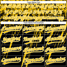 Загрузить изображение в средство просмотра галереи, Custom Black Yellow-White Distressed Scratch Brush Stroke Star Raglan Sleeves Two-Button Unisex Softball Jersey
