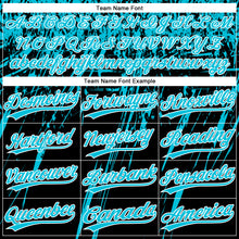 Загрузить изображение в средство просмотра галереи, Custom Black Lakes Blue-White Distressed Scratch Brush Stroke Star Raglan Sleeves Two-Button Unisex Softball Jersey
