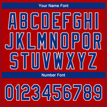 Charger l'image dans la galerie, Custom Red White Pinstripe Royal Star Raglan Sleeves Two-Button Unisex Softball Jersey
