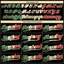 Charger l'image dans la galerie, Custom Black Vintage Mexican Flag-Cream Mexico Two-Button Unisex Softball Jersey

