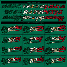 Charger l'image dans la galerie, Custom Kelly Green Vintage Mexican Flag Red-Black Mexico Two-Button Unisex Softball Jersey
