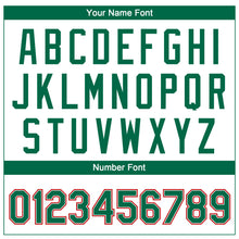 Charger l'image dans la galerie, Custom White Kelly Green-Red Mexico Two-Button Unisex Softball Jersey
