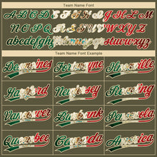 Laden Sie das Bild in den Galerie-Viewer, Custom Olive Vintage Mexican Flag-Cream Mexico Performance Salute To Service Two-Button Unisex Softball Jersey
