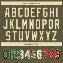 Laden Sie das Bild in den Galerie-Viewer, Custom Olive Vintage Mexican Flag-Cream Mexico Performance Salute To Service Two-Button Unisex Softball Jersey
